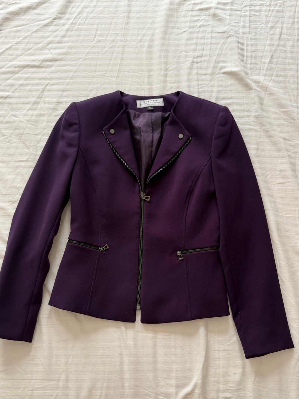 Tahari Purple Blazer Jacket